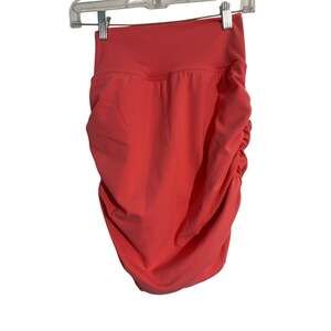 Athleta Transcend Skort women’s size S coral pink rouched athleisure
